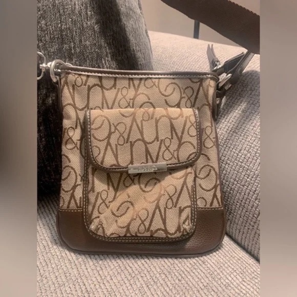 NY&CO Handbags - NY&CO Brown Signature Fabric Crossbody Bag